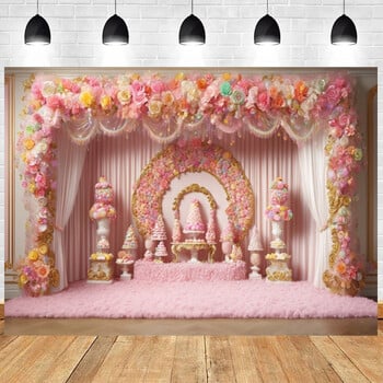 Fairy Tale Candy House Palace Тема Парти за рожден ден Сватба Baby Shower Фотография Винилов фон Консумативи за декорация на детска стая