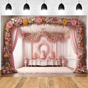 Fairy Tale Candy House Palace Тема Парти за рожден ден Сватба Baby Shower Фотография Винилов фон Консумативи за декорация на детска стая