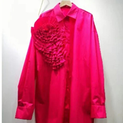 2024. gada Camisas De Mujer blūze sievietēm Eleganti ziedu krekli Lielizmēra topi ar garām piedurknēm Modes kroku baltas ikdienas blūzes