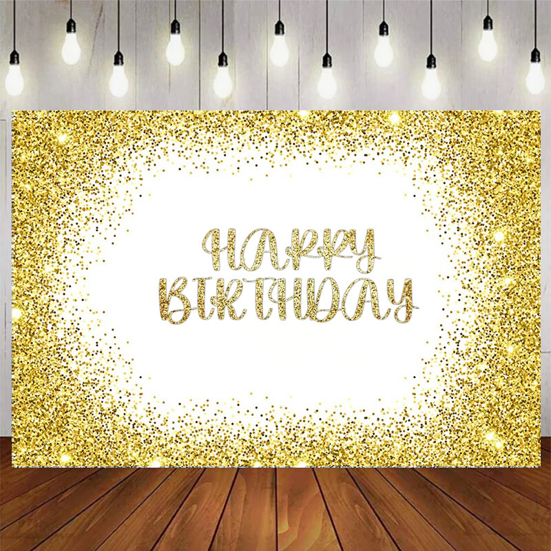 Zelta sudraba mirdzums dzimšanas dienas ballītes tēma Dzimšanas dienas ballīte Bērnu dušas fotogrāfija Vinila fona istabas dekorēšanas piederumi