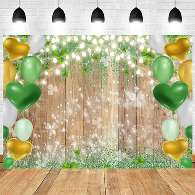 Προμήθειες διακόσμησης παιδικού δωματίου για πάρτι γενεθλίων με τυχερό τριφύλλι Θέμα φόντου για την ημέρα του Αγίου Πατρικίου