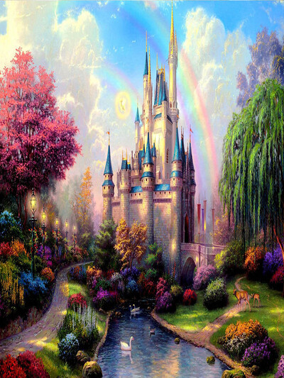 Θέμα Spring Castle Φωτογραφία για πάρτι γενεθλίων με φόντο βινυλίου Προσαρμοσμένες προμήθειες Παιδική φωτογραφία Σκουπ αγοριού Προμήθειες διακόσμησης δωματίου