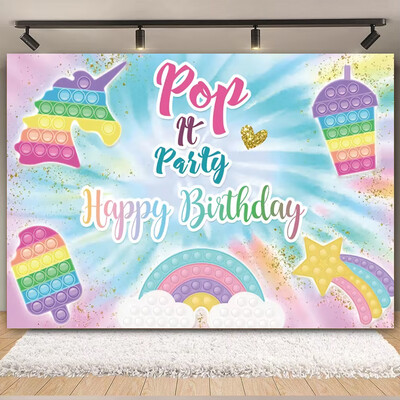 Színes léggömb szivárvány téma Boldog születésnapi parti dekoráció Babazuhany fotózás Háttér kültéri és otthoni ünneplésre