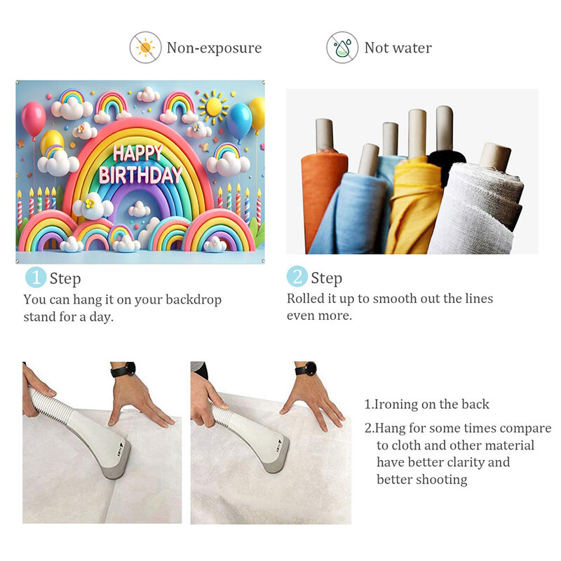 Színes léggömb szivárvány téma Boldog születésnapi parti dekoráció Babazuhany fotózás Háttér kültéri és otthoni ünneplésre