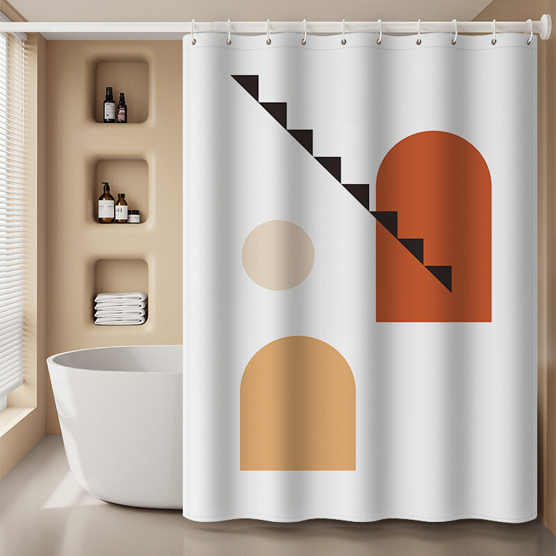 Digitālā druka Marokas skandināvu stila dušas aizkari vannas istabas poliestera dvielis ūdensnecaurlaidīgs dušas aizkaru rūpnīca vairumtirdzniecība