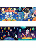 Θέμα κινουμένων σχεδίων Αστροναύτης Πύραυλος Διαστημόπλοιο Πάρτι γενεθλίων Baby Shower βινυλίου φόντου Παιδικό ντεκόρ προμήθειες