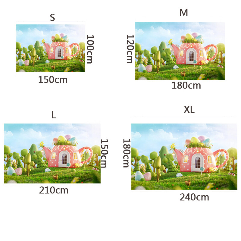 Tavaszi húsvéti témájú hátterek virág nyúl tojások füves vidék Baby Shower születésnapi parti torta dekoráció fotózás háttér