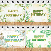 Forest System Levels Eucalyptus Globulus Egyszerűség Téma Születésnapi Party Baby Shower Fényképezés Háttér Prop Banner Dekor