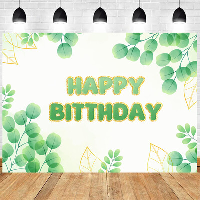 Forest System Levels Eucalyptus Globulus Egyszerűség Téma Születésnapi Party Baby Shower Fényképezés Háttér Prop Banner Dekor