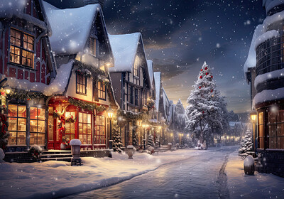 Ziemassvētku vecītis Priecīgus Ziemassvētku vecītis Sniegavīrs ziemas viesistabas koks dāvanu kastītes ballītes noformējums āra fotografēšanas fons