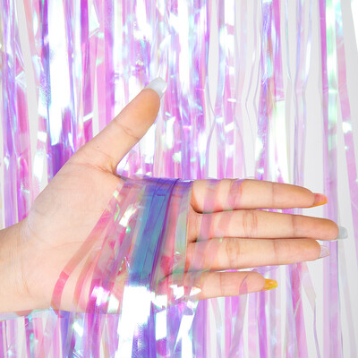 Κουρτίνες από αλουμινόχαρτο κρόσσια Διακοσμήσεις πάρτι Φωτογραφικό σκηνικό για γενέθλια Γάμος Baby Shower Χριστουγεννιάτικες προμήθειες Πρωτοχρονιάς