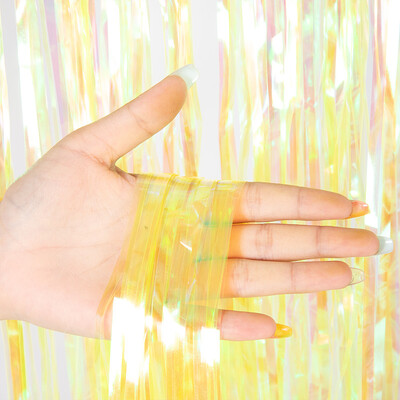 Κουρτίνες από αλουμινόχαρτο κρόσσια Διακοσμήσεις πάρτι Φωτογραφικό σκηνικό για γενέθλια Γάμος Baby Shower Χριστουγεννιάτικες προμήθειες Πρωτοχρονιάς