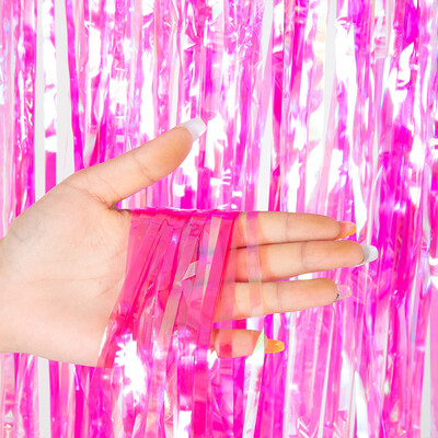 Κουρτίνες από αλουμινόχαρτο κρόσσια Διακοσμήσεις πάρτι Φωτογραφικό σκηνικό για γενέθλια Γάμος Baby Shower Χριστουγεννιάτικες προμήθειες Πρωτοχρονιάς