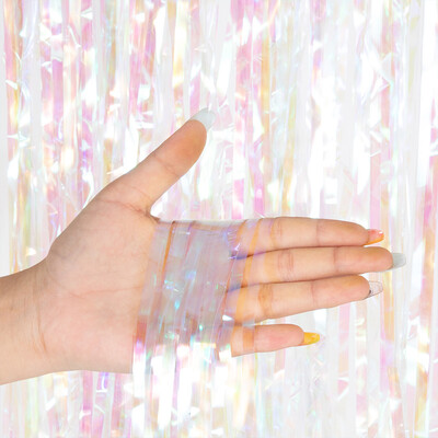 Κουρτίνες από αλουμινόχαρτο κρόσσια Διακοσμήσεις πάρτι Φωτογραφικό σκηνικό για γενέθλια Γάμος Baby Shower Χριστουγεννιάτικες προμήθειες Πρωτοχρονιάς