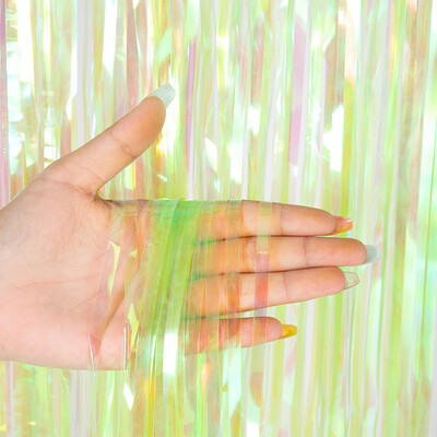 Κουρτίνες από αλουμινόχαρτο κρόσσια Διακοσμήσεις πάρτι Φωτογραφικό σκηνικό για γενέθλια Γάμος Baby Shower Χριστουγεννιάτικες προμήθειες Πρωτοχρονιάς