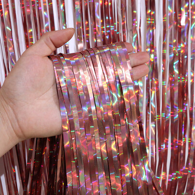 Κουρτίνες από αλουμινόχαρτο κρόσσια Διακοσμήσεις πάρτι Φωτογραφικό σκηνικό για γενέθλια Γάμος Baby Shower Χριστουγεννιάτικες προμήθειες Πρωτοχρονιάς