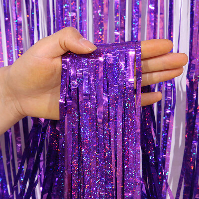 Κουρτίνες από αλουμινόχαρτο κρόσσια Διακοσμήσεις πάρτι Φωτογραφικό σκηνικό για γενέθλια Γάμος Baby Shower Χριστουγεννιάτικες προμήθειες Πρωτοχρονιάς