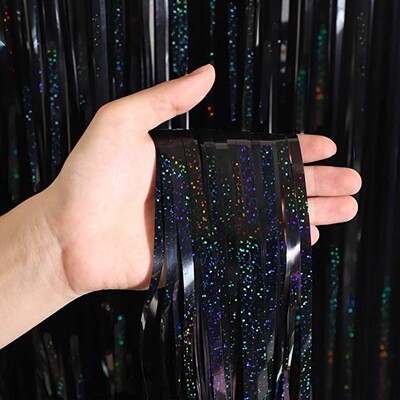 Κουρτίνες από αλουμινόχαρτο κρόσσια Διακοσμήσεις πάρτι Φωτογραφικό σκηνικό για γενέθλια Γάμος Baby Shower Χριστουγεννιάτικες προμήθειες Πρωτοχρονιάς