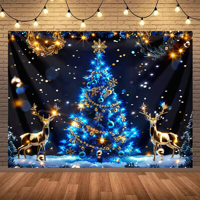 Boldog karácsonyt téma Karácsonyfa ajándék Aranyszarvas Családi buli Gyerekek Babaportré fotózás Háttér Újév Lakásdekoráció