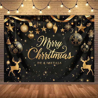 Boldog karácsonyt téma Karácsonyfa ajándék Aranyszarvas Családi buli Gyerekek Babaportré fotózás Háttér Újév Lakásdekoráció