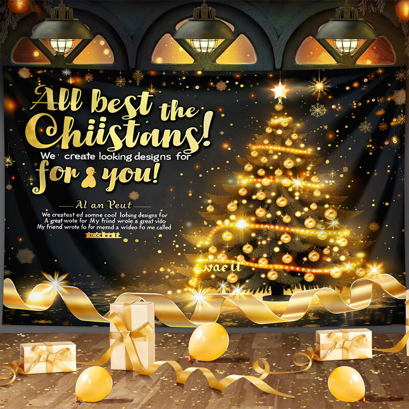 Boldog karácsonyt téma Karácsonyfa ajándék Aranyszarvas Családi buli Gyerekek Babaportré fotózás Háttér Újév Lakásdekoráció