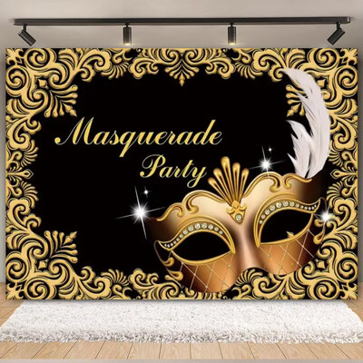 Θέμα Mardi Gras Φαντασία με ανοιχτόχρωμο μπόκε κορδέλες μάσκας Βραζιλίας Αποκριάτικο πάρτι Μωβ Χορευτικό Πορτρέτο Φωτογραφικό Φόντο Διακόσμηση