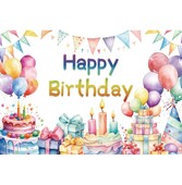 Μπαλόνι Happy Birthday PartyTheme Birthday Party Photography Vinyl BackgroundSupplies Kid Photo Prop Backdrop Wall Backdrop