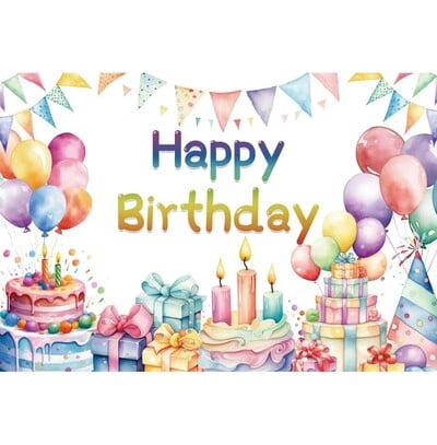 Μπαλόνι Happy Birthday PartyTheme Birthday Party Photography Vinyl BackgroundSupplies Kid Photo Prop Backdrop Wall Backdrop