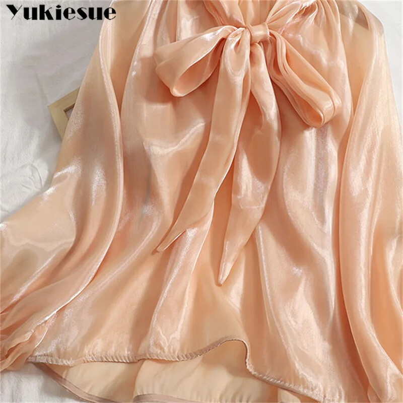 Bluze elegante de vară pentru femei, topuri casual pentru femei, 2021, bluză, cămașă albă, bluse, top cu mânecă lungă pentru femeie