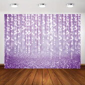 Violets fons Dzimšanas dienas ballītes foto Violeta vizulis bokeh ballītes pasākums Dekorēts portreta foto kabīnes fotografēšanas fons