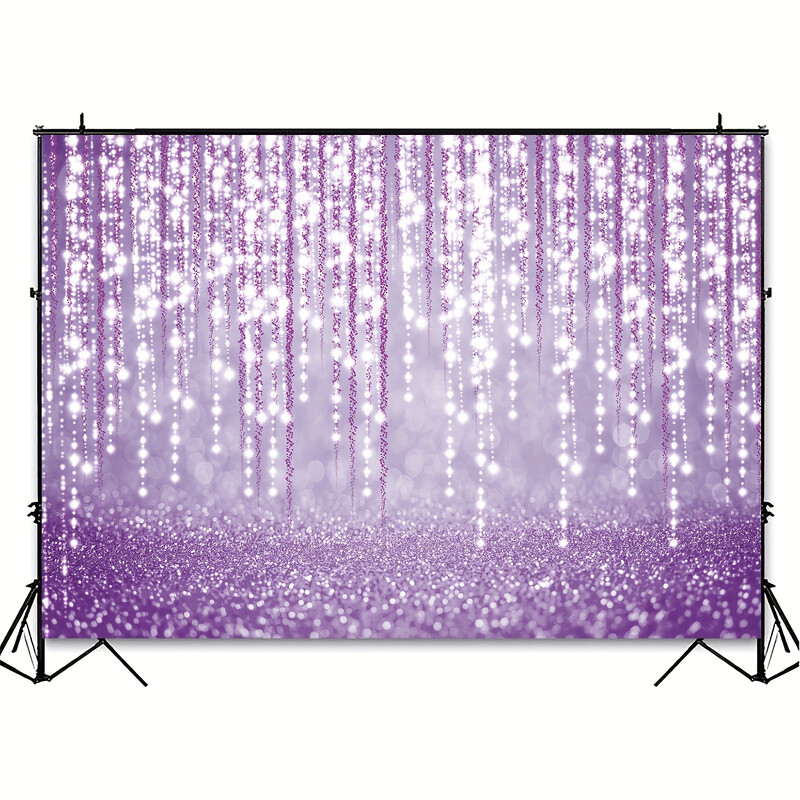 Violets fons Dzimšanas dienas ballītes foto Violeta vizulis bokeh ballītes pasākums Dekorēts portreta foto kabīnes fotografēšanas fons