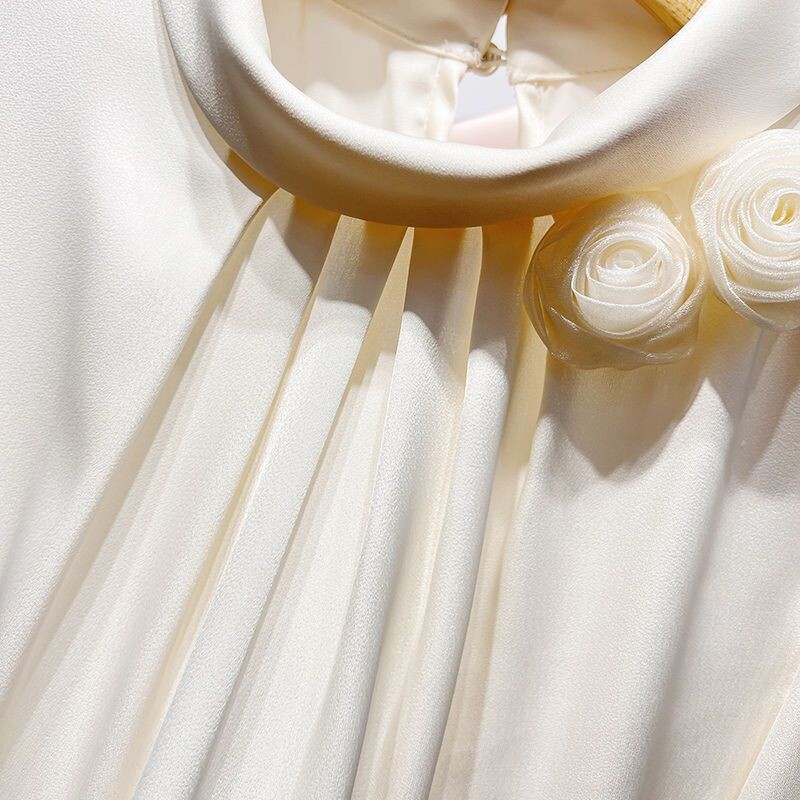 2024 tavaszi és őszi új elegáns női sifon ing divatos hosszú ujjú ing női belső ing bő blúz