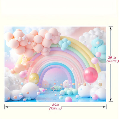 Πολύχρωμο ύφασμα φόντου διακόσμησης μπαλονιών, κρεμαστά υφασμάτινα σκηνικά φωτογραφίας διακόσμησης φόντου διακόσμησης πάρτι γενεθλίων