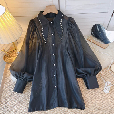 hosszú ujjú felső blúzok női ingek női blusas koreai divat női blusa feminina blúz vintage camisas