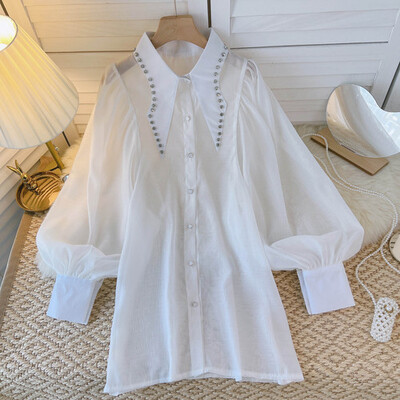 hosszú ujjú felső blúzok női ingek női blusas koreai divat női blusa feminina blúz vintage camisas