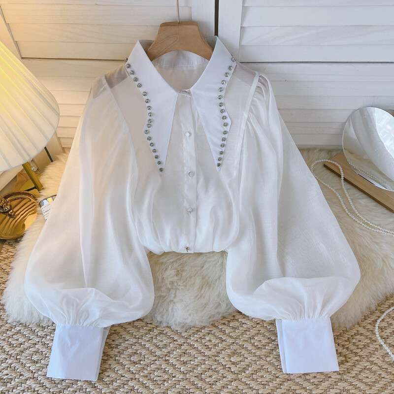 hosszú ujjú felső blúzok női ingek női blusas koreai divat női blusa feminina blúz vintage camisas