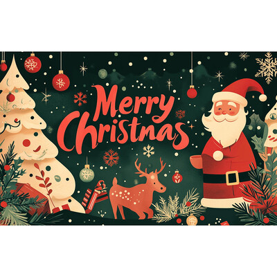 Χαρούμενα Χριστούγεννα Banne Christmas Decoraton Χαρούμενα Χριστούγεννα Banner Άγιος Βασίλης Home Decoraton Φόντο Χριστουγεννιάτικο πάρτι Πρωτοχρονιάτικη διακόσμηση