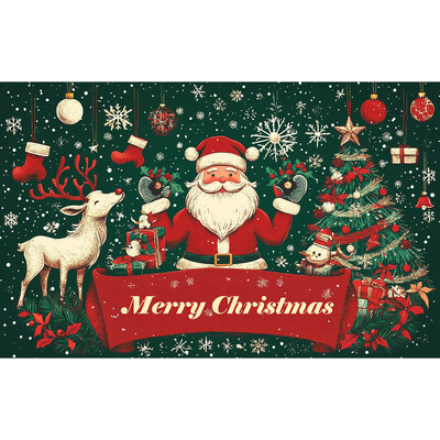Χαρούμενα Χριστούγεννα Banne Christmas Decoraton Χαρούμενα Χριστούγεννα Banner Άγιος Βασίλης Home Decoraton Φόντο Χριστουγεννιάτικο πάρτι Πρωτοχρονιάτικη διακόσμηση