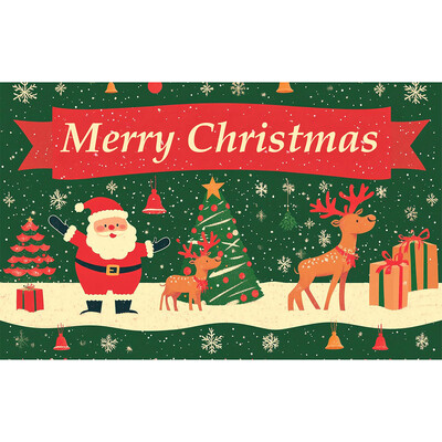 Χαρούμενα Χριστούγεννα Banne Christmas Decoraton Χαρούμενα Χριστούγεννα Banner Άγιος Βασίλης Home Decoraton Φόντο Χριστουγεννιάτικο πάρτι Πρωτοχρονιάτικη διακόσμηση