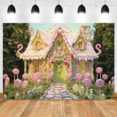 Rozā pils mājas foni Fotografiskā princeses meitenes kūka Smash konfekšu veikala dekorēšana dzimšanas dienas ballītes baloni dekoru foni