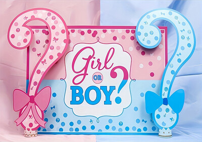 Φόντο αποκάλυψης φύλου Μπλε ροζ Φωτογραφικό πάρτι για αγόρι ή κορίτσι Φόντο Διακοσμητικό ντους νεογέννητου μωρού Φωτογραφικό στούντιο