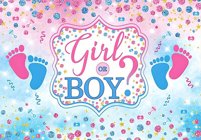 Φόντο αποκάλυψης φύλου Μπλε ροζ Φωτογραφικό πάρτι για αγόρι ή κορίτσι Φόντο Διακοσμητικό ντους νεογέννητου μωρού Φωτογραφικό στούντιο