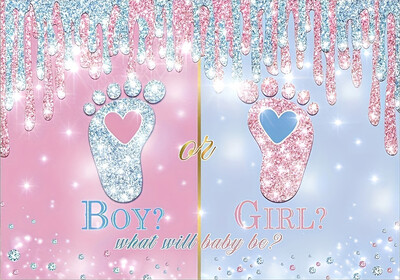 Φόντο αποκάλυψης φύλου Μπλε ροζ Φωτογραφικό πάρτι για αγόρι ή κορίτσι Φόντο Διακοσμητικό ντους νεογέννητου μωρού Φωτογραφικό στούντιο