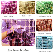 Τετράγωνη κουρτίνα βροχής από αλουμινόχαρτο, Διακόσμηση τοίχου φόντου, γιορτή συμποσίου, σκηνικά φωτογραφίας, γάμος, πάρτι γενεθλίων