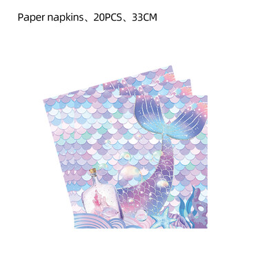 Hableány Születésnapi Party Evőeszközök Dekorációs Tányérok Csésze Szalvéta Szett Születésnapi Téma Léggömbök Kit Lányok Ajándékok Deco kellékek