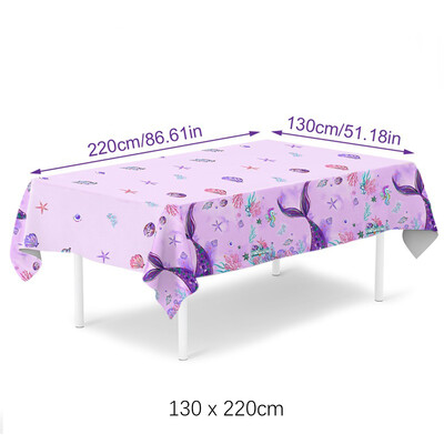 Nāras ballītes vienreizlietojamie galda piederumi Reklāmkarogs Nāriņas dzimšanas dienas ballītes rotājumi meitenei zem jūras ballītes dekorēšana bērnu duša