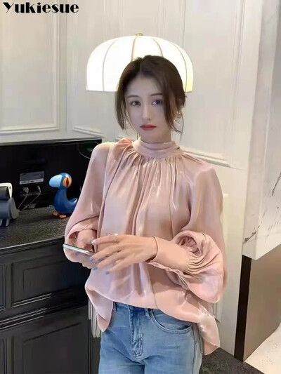 2023 nyár Elegáns női ingek és blúzok alkalmi női felsők fehér ingblúz blusas hosszú ujjú ing és blúz