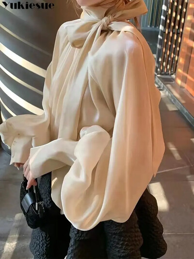 2023 nyár Elegáns női ingek és blúzok alkalmi női felsők fehér ingblúz blusas hosszú ujjú ing és blúz