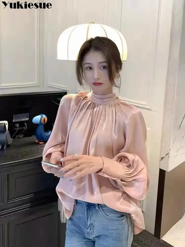 2023 nyár Elegáns női ingek és blúzok alkalmi női felsők fehér ingblúz blusas hosszú ujjú ing és blúz