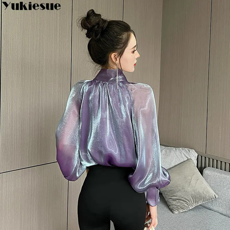 2023 nyár Elegáns női ingek és blúzok alkalmi női felsők fehér ingblúz blusas hosszú ujjú ing és blúz